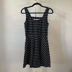Mimi Chica Black & White Striped Sleeveless Dress